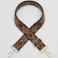 Sangle de sac de rechange jacquard ethnique boho avec quincaillerie dorée, réglable. - Style 1128