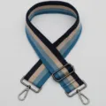 Colorful striped replacement shoulder strap for crossbody bags with adjustable metal hardware. - Style 427 Gunmetal Hook