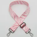 Pink white zebra print replacement bag strap adjustable crossbody shoulder strap wide replacement - No. 401 Style / Gunmetal Hook