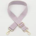Correa de bolso ajustable de color morado claro con herrajes dorados, elegante. - No 293 Gancho Tono Dorado