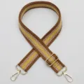 Tracolla di ricambio intrecciata per borsa regolabile con accessori in metallo dorato - Stile 568 Chiusura Oro