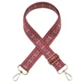 Ethnic Style Diamond Woven Bag Strap Adjustable Crossbody Replacement Shoulder Strap - No. 658 / Gold Hook