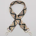 Correa de repuesto para bolso con diseño geométrico en zigzag y herrajes dorados ajustables. - Estilo 591 Gancho Dorado