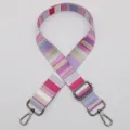 Tracolla per borsa colorata a righe cintura regolabile ricambio per borsetta donna - No.626 Righe Colorate Etnico Con Gancio Canna di Fucile