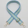 Tracolla di Ricambio Tessuta Blu Verde Cinturino Regolabile con Hardware Dorato SKU - Stile 569 Chiusura Oro