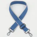 Correa de hombro de lona azul ajustable de repuesto con ganchos metálicos para bolsos - No 294 Gancho Tono Fusil