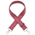 Colorful woven bag strap ethnic diamond pattern adjustable crossbody replacement strap chic - No. 659 / Silver Hook