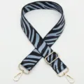 Adjustable zebra pattern replacement shoulder strap for crossbody bags with gold hardware. - No. 404 Style / Gold Hook