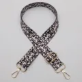 Leopard print replacement bag strap, adjustable wide shoulder strap with gold metal hardware. - Style No.603 - Gold Clasp