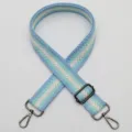 Tracolla di ricambio tessuta regolabile blu e menta cinturino geometrico per borsa - Stile 569 Chiusura Canna di Fucile