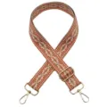 Colorful Woven Bag Strap Ethnic Diamond Pattern Adjustable Shoulder Replacement Strap - No. 660 / Gold Hook