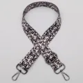 Leopard print replacement bag strap with adjustable metal buckle, chic shoulder bag belt. - Style No.603 - Gunmetal Clasp