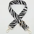 Black and white zebra print bag strap adjustable replacement crossbody purse hardware. - No. 405 Style / Gold Hook