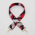 Replacement red camouflage wide bag strap with gold adjustable buckle and metal clips. - No. 273