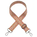 Ethnic Woven Bag Strap Colorful Geometric Diamond Replacement Adjustable Crossbody Shoulder Strap - No. 660 / Gunmetal Hook