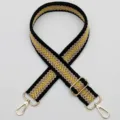Tracolla di ricambio intrecciata regolabile per borse con fibbie metalliche dorate. - Stile 571 Chiusura Oro