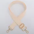 Beige Canvas Ersatz-Taschenriemen mit verstellbarer goldener Metallschnalle und Haken. - Cremeweißes Baumwollband