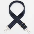 Adjustable woven replacement shoulder strap for crossbody bags with premium gold hardware. - No. 1059