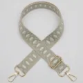 Groene geometrische jacquard vervangende tassenband met verstelbare gouden gespen. - Stijl 1087