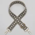 Verstelbare jacquard vervangende tassenband met gouden metalen beslag voor crossbodytassen. - Stijl 1090