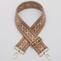 Adjustable wide replacement bag strap ethnic woven shoulder crossbody bag accessory chic - No. 444 Gold Clasp