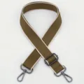 Correa de hombro ancha y ajustable de repuesto para bolsos en lona de color caqui. - No 296 Gancho Tono Fusil