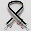 Colorful striped replacement adjustable crossbody bag strap canvas shoulder strap accessory - Style 432 Gunmetal Hook