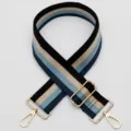 Replacement striped bag strap adjustable crossbody shoulder strap for women purses fashion accessory - Style 434 Gold Hook