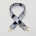 Blue camouflage replacement bag strap adjustable shoulder strap with gold hardware. - No. 281