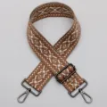 Wide woven replacement bag strap, adjustable crossbody shoulder strap for women purses. - No. 444 Gunmetal Clasp