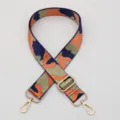 Wide camouflage bag strap replacement with gold metal adjustable buckle and swivel hooks. - No. 282