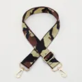 Wide camo replacement bag strap with gold metal hardware, adjustable shoulder crossbody belt. - No. 283