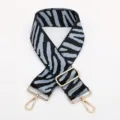 Zebra pattern wide bag strap, adjustable replacement shoulder strap for crossbody bags and purses. - Style Number 225