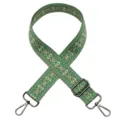 Colorful woven bag strap with ethnic diamond pattern, adjustable crossbody replacement strap. - No. 664 / Gunmetal Hook