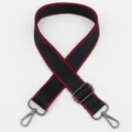 Ajustable correa de bolso de repuesto negra y roja con contraste para bolso bandolera. - Estilo 299 Gancho de Pavón