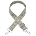 Ethnic style replacement bag strap, adjustable woven shoulder crossbody strap for handbags. - No. 665 / Silver Hook