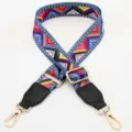 Ethnic style colorful geometric pattern adjustable shoulder bag strap replacement accessory - Film Pattern With Black