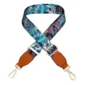 Adjustable wide bag strap replacement colorful woven shoulder strap for crossbody bags fashion - Paisley Pattern With Brown