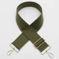 Brede 5cm legergroene vervangende tasriem verstelbare katoenen schouderriem voor tas - Gouden Haak / 868 (Legergroen)