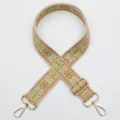 Correa de bolso ancha de jacquard étnico, correa de hombro cruzada bordada floral colorida. - Modelo 990