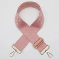 Courroie de sac de rechange tissée rose à motif géométrique et accessoires dorés. - Style N° 899