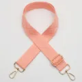 Correa de repuesto para bolso tejida en rosa con herrajes dorados ajustables y rombos geométricos - Gancho Dorado / Estilo Rosa Coral (849)