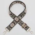 Ethnic floral replacement bag strap wide jacquard crossbody shoulder strap with gold hardware - Style 1016