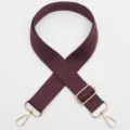 Tracolla di ricambio regolabile con motivo a rombi rosso scuro e accessori dorati. - Stile Bordeaux (851)