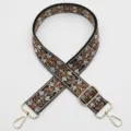 Colorful ethnic jacquard wide bag strap 3.8cm adjustable crossbody replacement strap accessory. - No.980