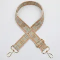 Correa de Bolso Ancha Étnica Tejida Colorida con Herrajes Dorados, Bandolera Casual - Modelo 995