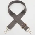 Tracolla di ricambio tessuta regolabile con motivo a rombi e fibbie metalliche dorate per borsa. - Stile Grigio (852)