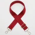 Tracolla di ricambio tessuta rossa con motivo a rombi e ferramenta dorata per borse. - Stile Rosso (853)