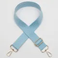Sangle de sac tissée large bleu clair avec quincaillerie dorée, bandoulière réglable de rechange. - Bleu Clair (No. 830)