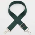 Tracolla di ricambio intrecciata verde scuro regolabile per borse con dettagli dorati. - Stile Verde Scuro (855)